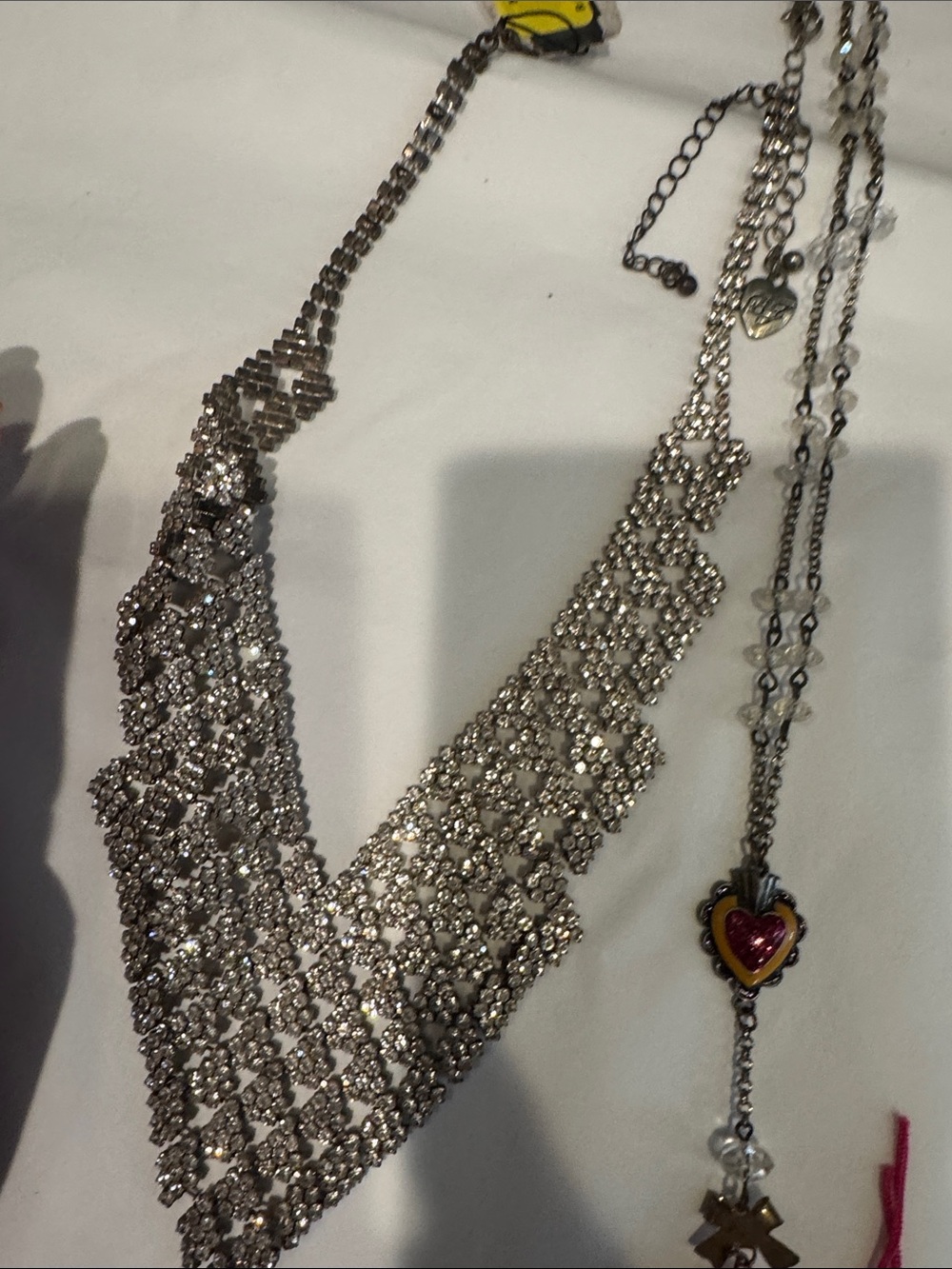 Assorted Women’s Necklace Set — Gold, Silver & Hot Pink Accents - Picture 4 of 17